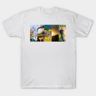 African Wildlife Photo Collage T-Shirt